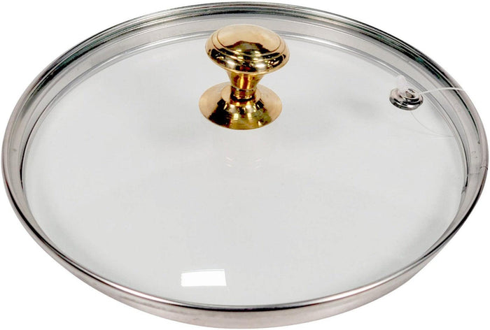 Glass Lid with Brass Knob No.3, 14 cm