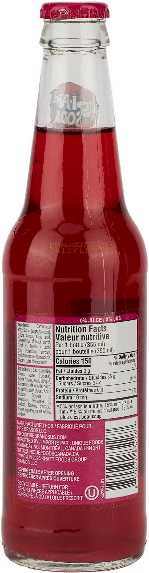Kool-Aid -  Black Cherry - Glass Bottle