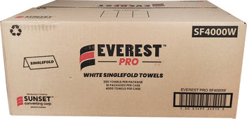 Everest Pro Single-Fold Paper Hand Towels - White