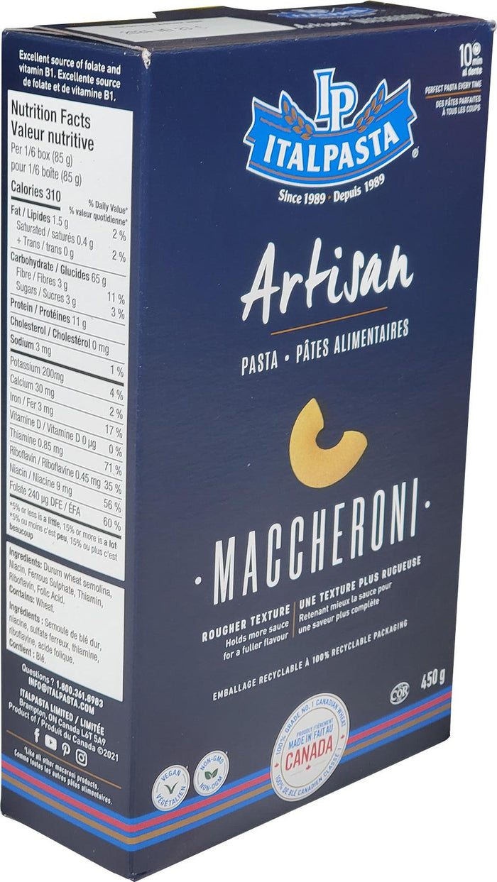 Italpasta - Artisan - Pasta - Maccheroni - Elbows