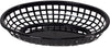 Plastic Oval Food Basket - Black/Brown/Red