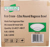 Eco-Craze - 12oz Round Bagasse Bowl - Retail Pack