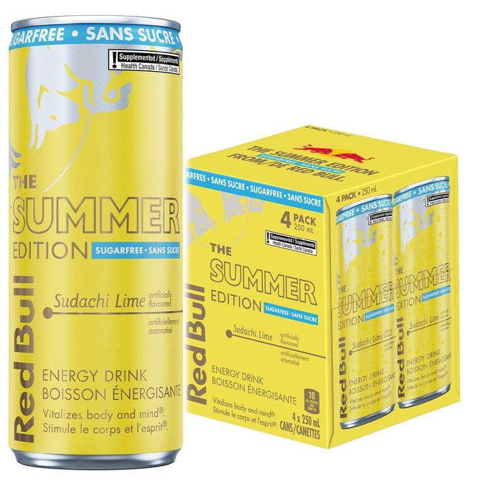 Red Bull - Summer Edition - Sugar Free - Cans - 4pk
