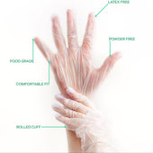 Rhino - VC4 - Clear Vinyl Gloves - Small - 400S