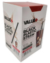 Value+ - 8'' - Black Plastic Straw - 6 mm