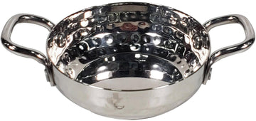 PK-82254B - 4oz Fry Pan - SS - Hammered Finish w/Handle
