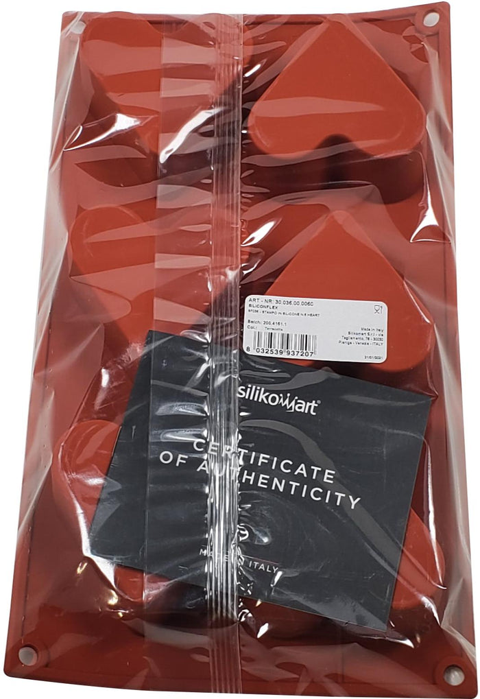 CLR - Silicone Heart Mold - 6 Compartment - SF036