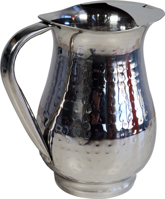 Hammered Stainless Steel Bell Pitcher 1.75L