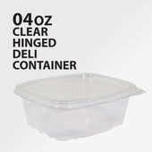 Genpak - Hinged Deli Container - Clear - 4oz - AD04