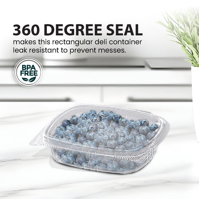 Genpak - Hinged Deli Container - Clear - 8oz - AD08