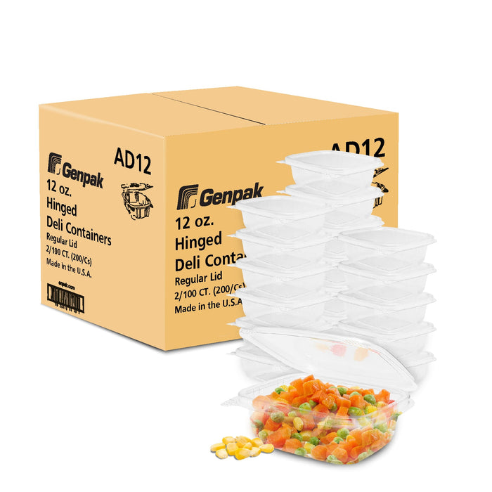 Genpak - Hinged Deli Container - Clear - 12oz - AD12