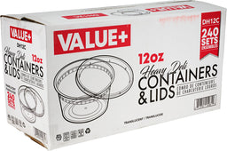 Value+ - 12oz Round Deli Container w/Lids