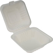 Eco-Craze - 6x6 Bagasse Clamshell Container