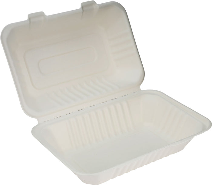 Eco-Craze Bagasse Clamshell Container - 9