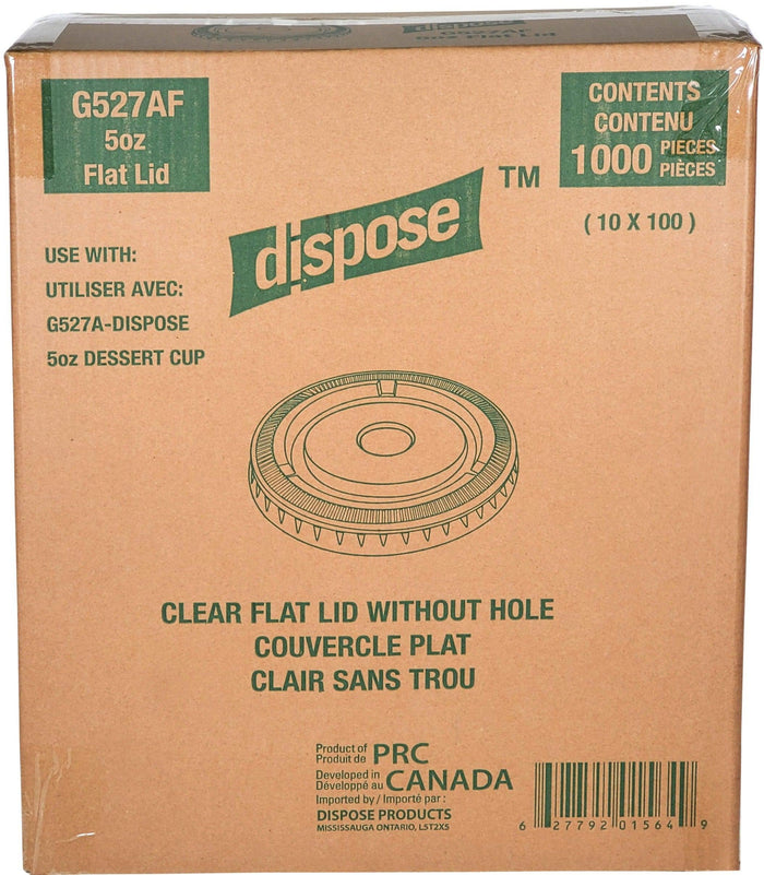 Dispose - Flat Lid - No Hole For 5oz Dessert Cup