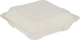 Eco-Craze - 8x8 Bagasse Clamshell Container