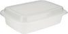 Value+ - 32oz Rectangular White Plastic Container
