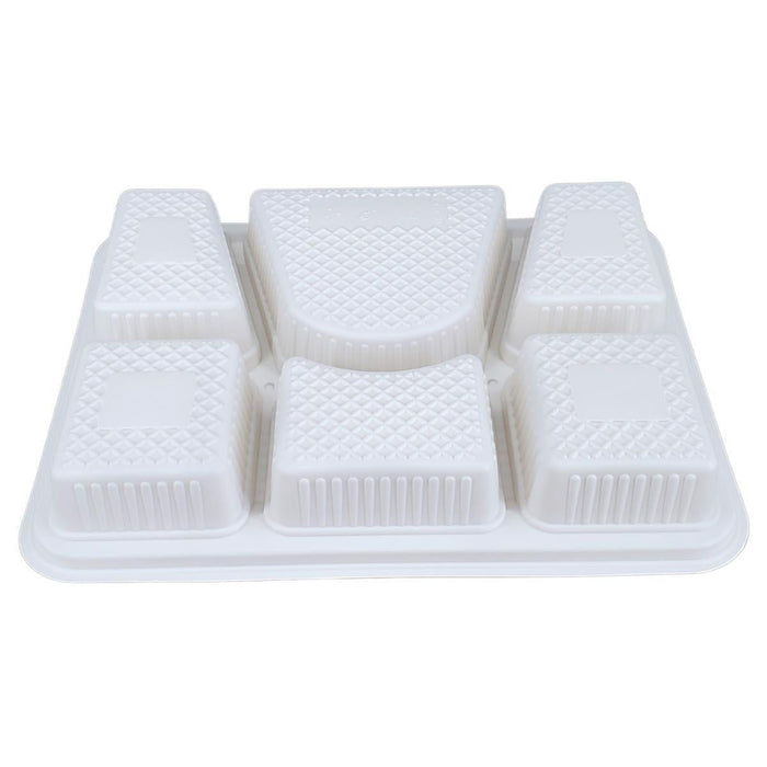 Eco-Craze - 6 Comp Thali - White - MFPP