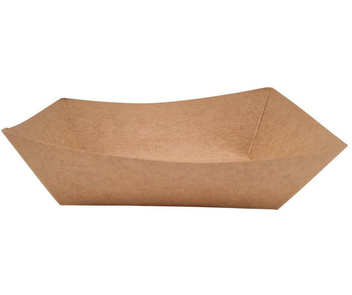 Eco-Craze PFT100-K #100 1 lb Kraft Paper Food Tray