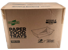 Eco-Craze PFT500-K #500 5 lb Kraft Paper Food Tray