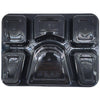Value+ - 6 Comp Take-Out Thali with Lid - Black - PP