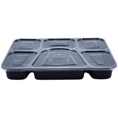 Value+ - 6 Comp Take-Out Thali with Lid - Black - PP