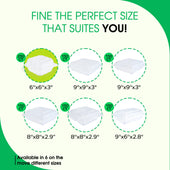 Eco-Craze MFPP Clamshell Container 9x9x2.6