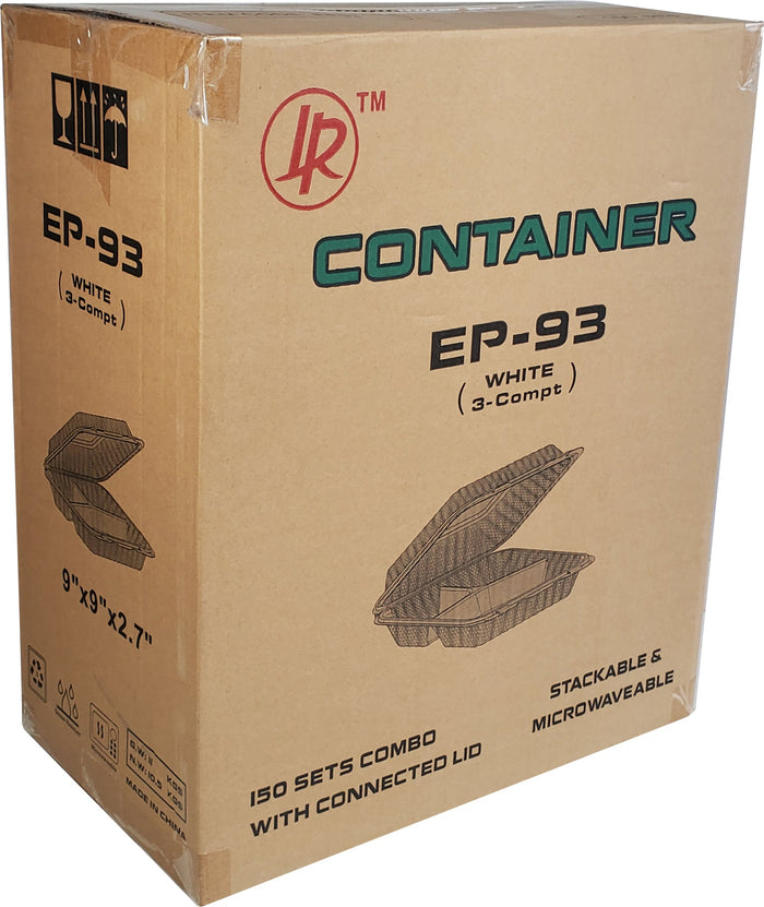 XC - LR - MFPP Clamshell Container - 9x9x2.8