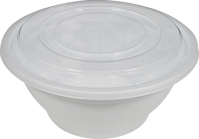 Value+ - 38oz Round Plastic Noodle Bowl - White - YN-38