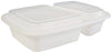 Value+ - 24oz 2 Compartment Rectangle Container - White