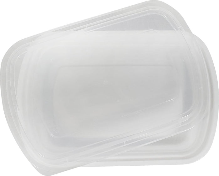 Rhino - Heavy 24oz Rectangular Combo Container - White