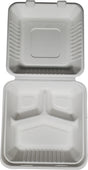 CLR - Arrow/PPP/Eco-Craze - Bagasse Clamshell Container - 9x9x3