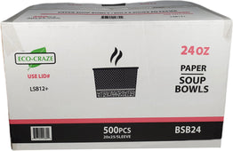 CLR - Eco-Craze - Paper Soup Bowl - PLA - 24oz