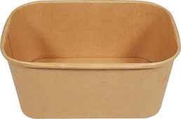 Eco-Craze - Kraft PE-Lined Paper Container - Rectangular - 1000ml - SR-1000K