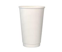 Morning Dew - 16oz Hot Paper Cup - Double Wall - White - D-H16W