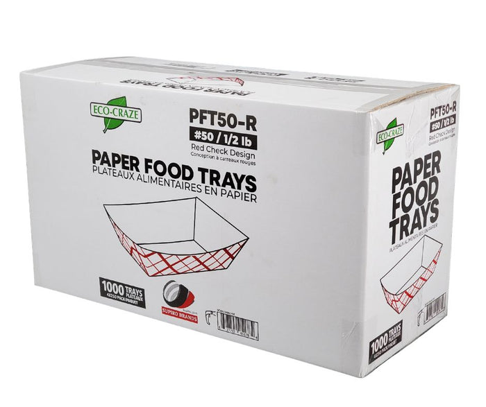 Eco-Craze - Food Trays - 1/2 lb - #50