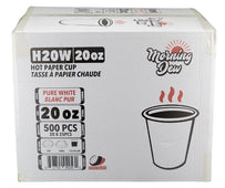 Morning Dew - 20 oz Hot Paper Cups - White - H20W