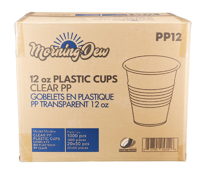 Morning Dew - 12oz Translucent Cups - PP12 - Plastic