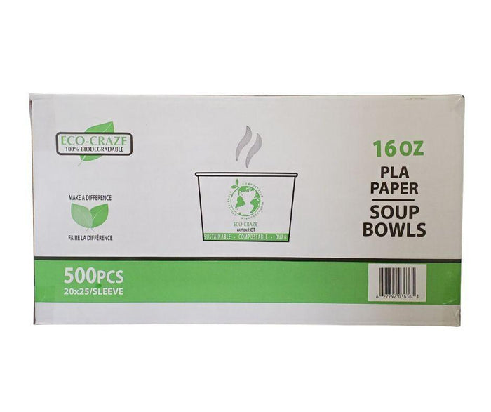 CLR - Eco-Craze - PLA 16oz Soup Paper Cup