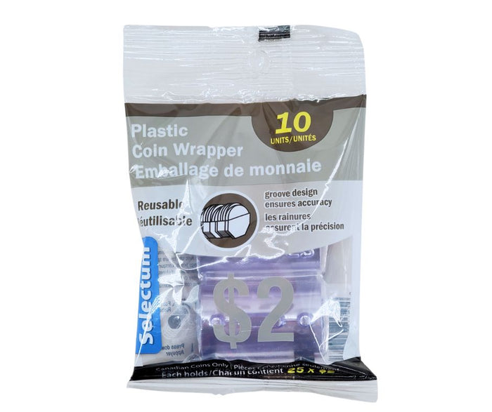 Plastic Coin Wrapper for $2.00 Coins
