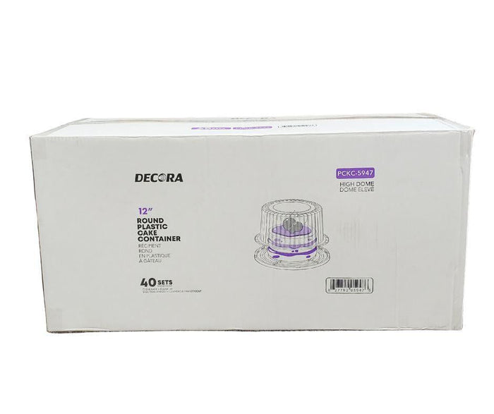 Decora - 12inch - Plastic Round Cake Box - Clear - Combo