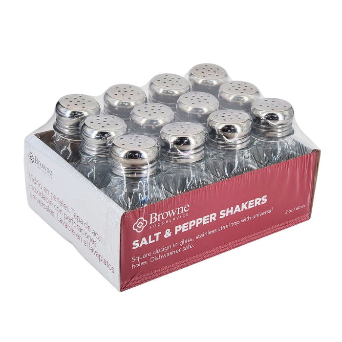 Browne - Salt & Pepper Shakers - Square - 2oz/60ml
