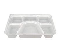 Take Out Tray - 6 Comp. - Combo - Black/White (Thali)