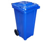 120L Blue Plastic Recycle Container w/Lid