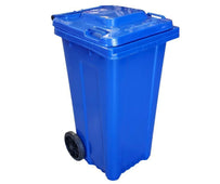 120L Blue Plastic Recycle Container w/Lid