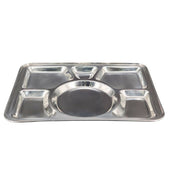 SS Meal Tray - 6 Compartment - Heavy