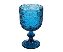 Hobnail Wine Glass 240ml - Blue - XR824