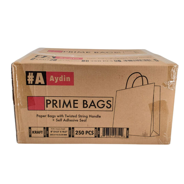 Prime Bags - Aydin - Paper Handle Bag - Self Adhesive - 8*4.5*10.5