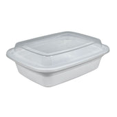 Value+ - 12oz Rectangle Plastic Container - White