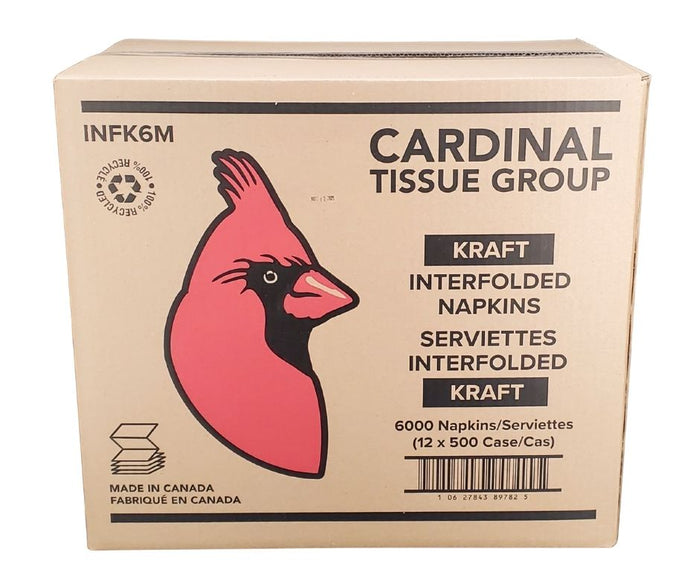 XC - Cardinal Tissue - Dispenser Napkins - Interfold - Kraft
